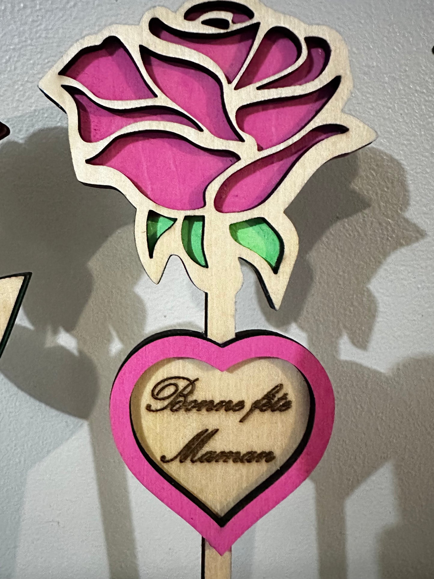 Rose en bois personnalisable