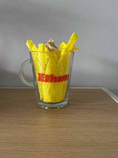 Tasses avec friandises personnalisable