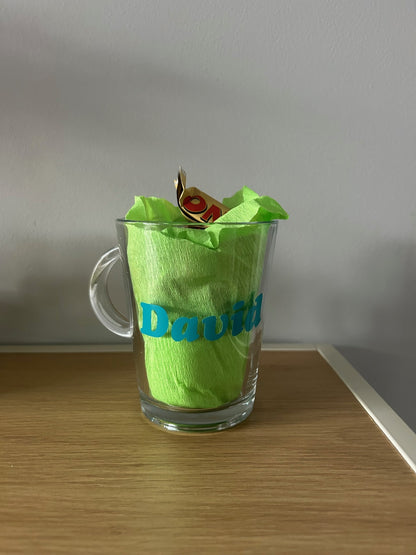 Tasses avec friandises personnalisable